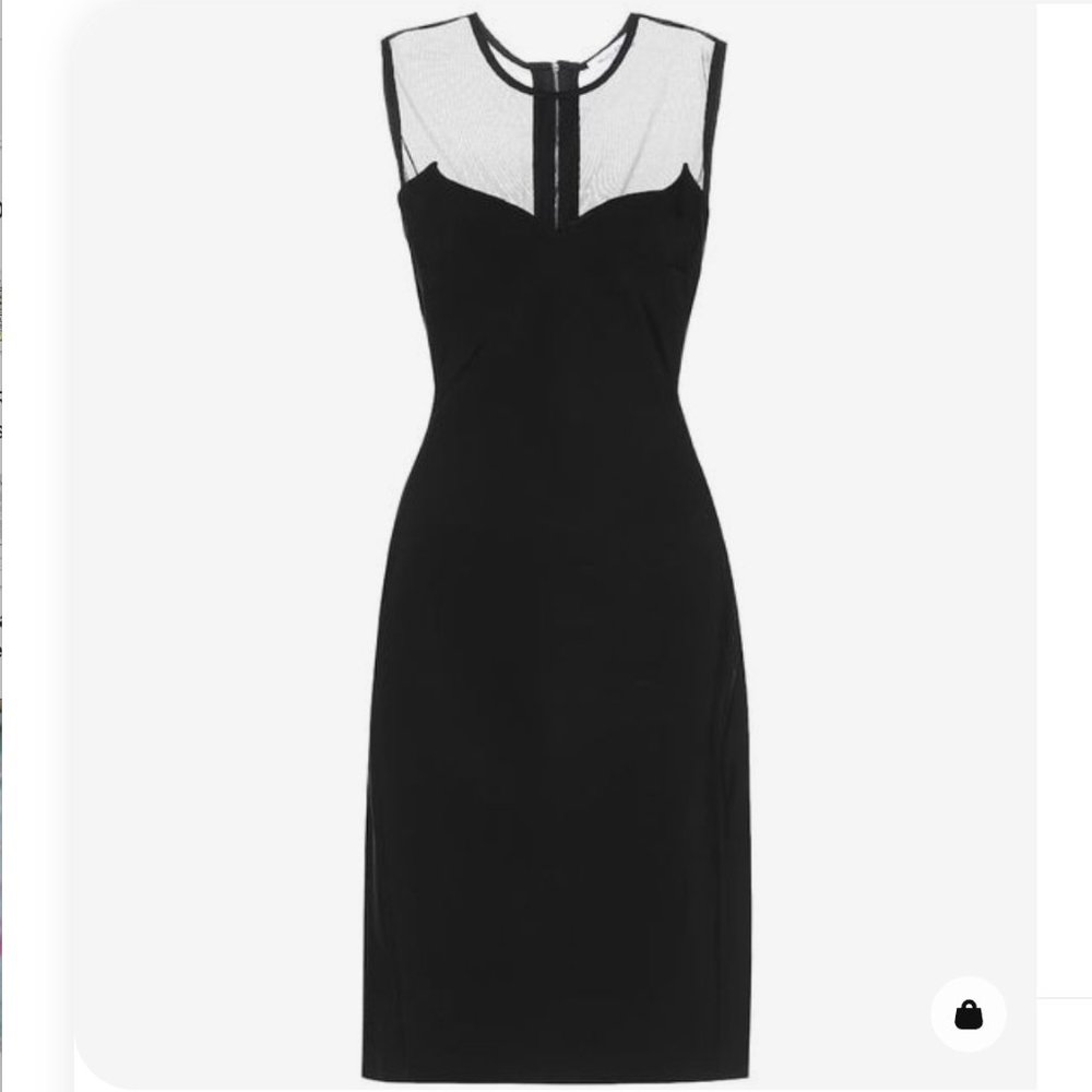 Mugler Mesh Bustier Midi Dress